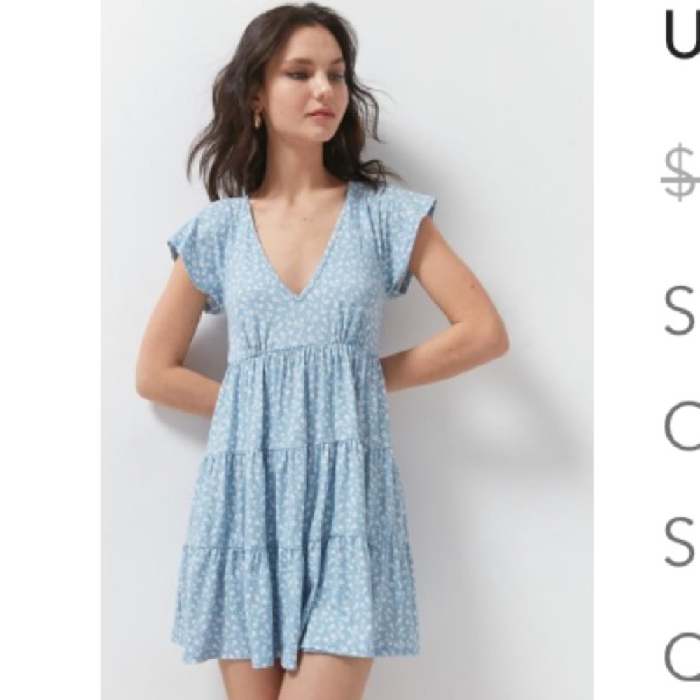 UO Julia Ruffle Mini Dress